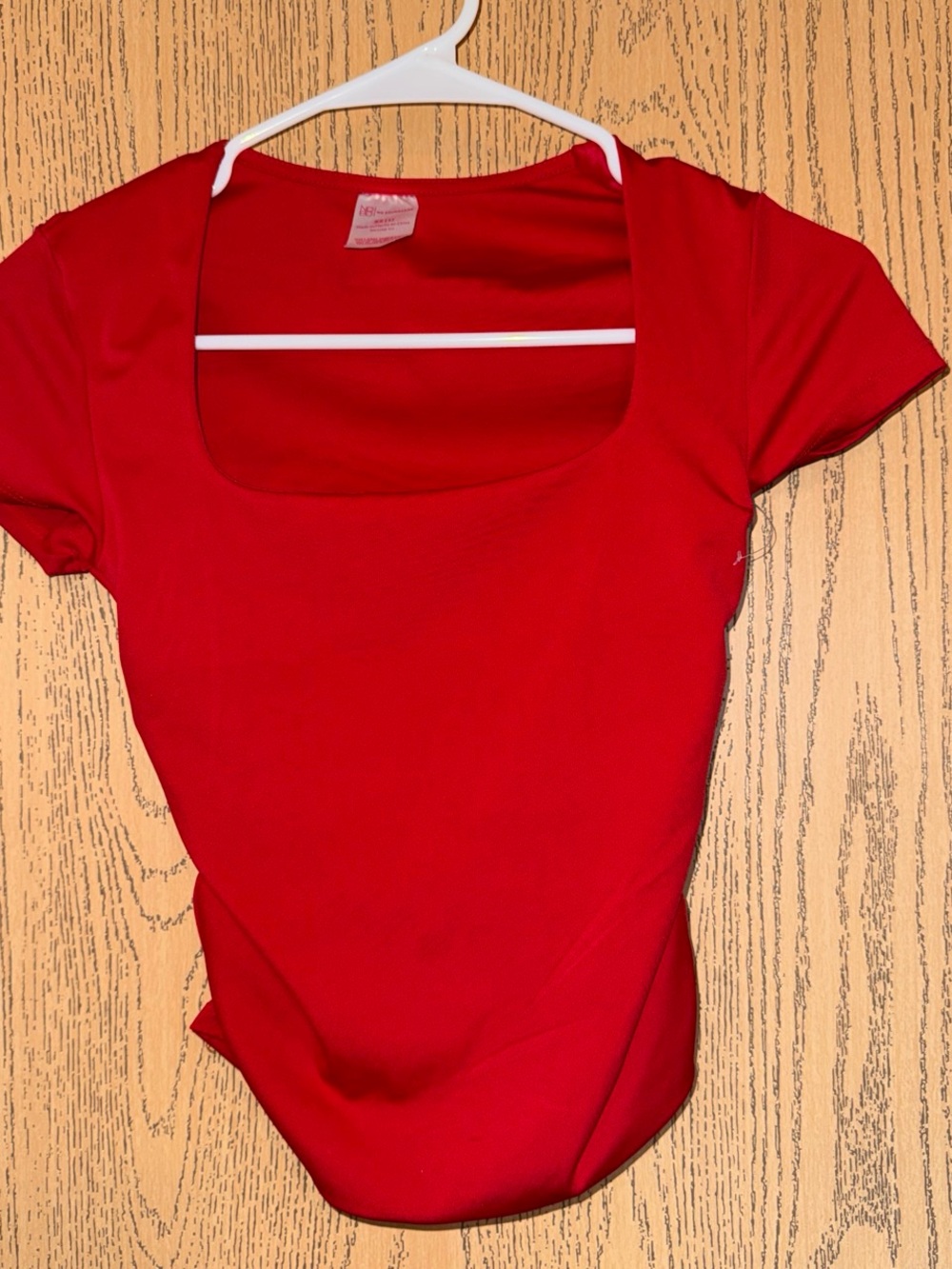 No Boundaries Red Square-Neck Crop Top